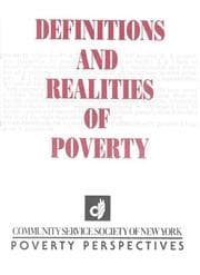 Tapa de Definitions and realities of poverty