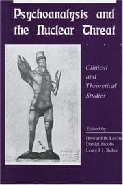 Tapa de Psychoanalysis and the nuclear threat