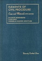 Tapa de Elements of civil procedure, cases and materials