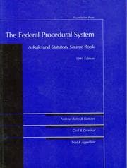 Tapa de The Federal procedural system