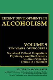 Tapa de Recent Developments in Alcoholism: Volume 9