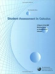 Tapa de Student assessment in calculus