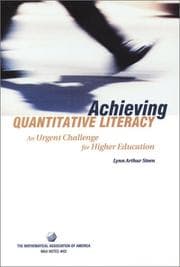 Tapa de Achieving Quantitative Literacy