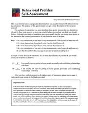 Tapa de People Smarts - Behavioral Profiles, Self-Assessment Pamphlet