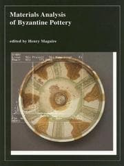 Tapa de Material Analysis of Byzantine Pottery (Dumbarton Oaks Other Titles in Byzantine Studies)