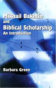 Tapa de Mikhail Bakhtin and Biblical Scholarship