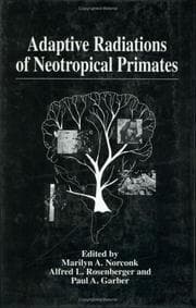 Tapa de Adaptive radiations of neotropical primates