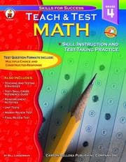 Tapa de Teach & Test Math Grade 4