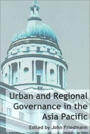 Tapa de Urban and regional governance in the Asia Pacific