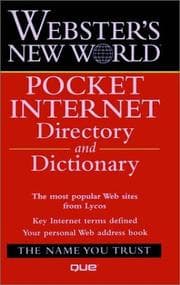 Tapa de Webster's new world pocket internet directory and dictionary