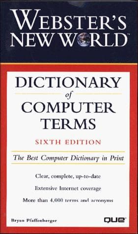Tapa de Webster's new world dictionary of computer terms