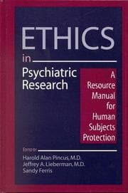 Tapa de Ethics in psychiatric research