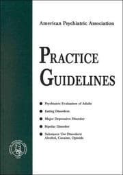 Tapa de American Psychiatric Association practice guidelines