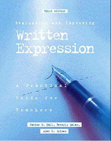 Tapa de Evaluating and Improving Written Expression