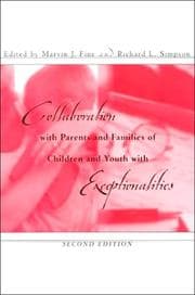 Tapa de Collaboration with parents and families of children and youth with exceptionalities