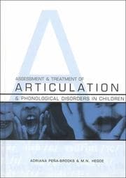 Tapa de Assessment and treatment of articulation and phonological disorders in children