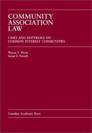 Tapa de Community association law