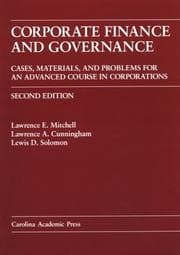 Tapa de Corporate finance and governance