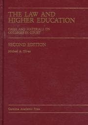 Tapa de The law and higher education