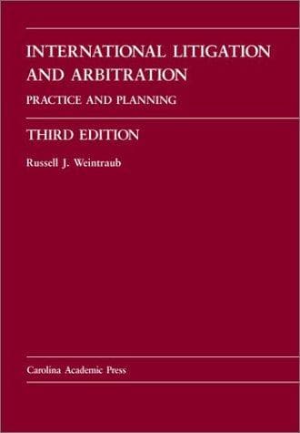 Tapa de International litigation and arbitration