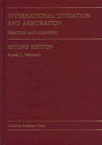 Tapa de International litigation and arbitration