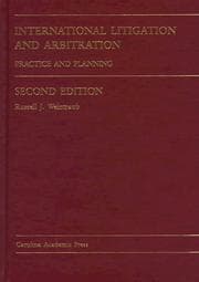 Tapa de International litigation and arbitration
