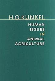 Tapa de Human Issues in Animal Agriculture (Texas a & M University Agriculture Series, No. 2)