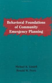 Tapa de Behavioral foundations of community emergency planning