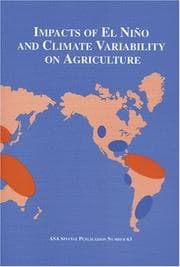 Tapa de Impacts of El Niño and climate variability on agriculture