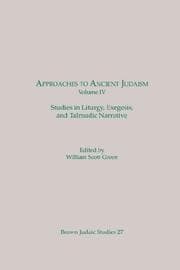 Tapa de Studies in liturgy, exegesis, and Talmudic narrative