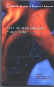 Tapa de The clinical measurement of joint motion
