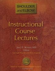 Tapa de Instructional Course Lectures Shoulder and Elbow (Aaos Instructional Course Lectures)