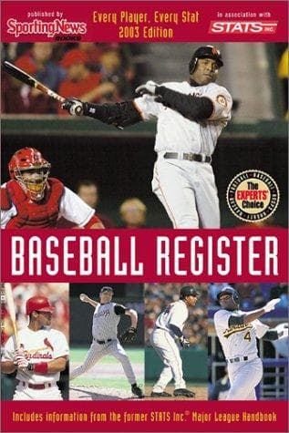 Tapa de Baseball Register