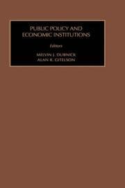 Tapa de Public policy and social institutions