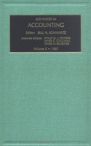 Tapa de Advances in Accounting