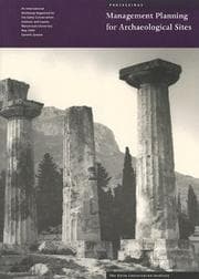 Tapa de Management planning for archaeological sites