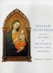 Tapa de Italian Paintings, XIV-XVI Centuries, in the Museum of Fine Arts, Houton, Rice University Press-Merrell Holberton, 1996