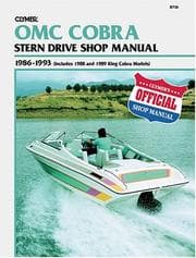 Tapa de Clymer OMC Cobra stern drive shop manual, 1986-1993 (includes 1988 and 1989 King Cobra models)