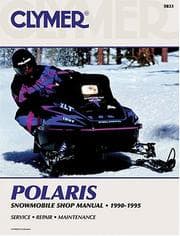 Tapa de Clymer Polaris snowmobile shop manual, 1990-1995
