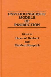Tapa de Psycholinguistic models of production