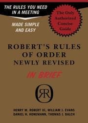 Tapa de Robert's rules of order, newly revised, in brief