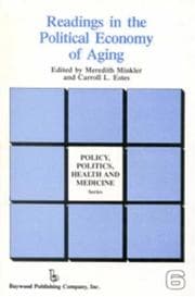 Tapa de Readings in the political economy of aging