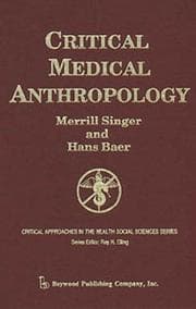 Tapa de Critical medical anthropology