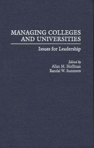 Tapa de Managing colleges and universities