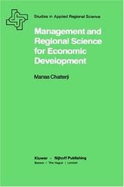 Tapa de Management and Regional Science for Economic Development (Studies in Applied Regional Science)