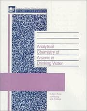 Tapa de Analytical chemistry of arsenic in drinking water