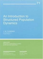 Tapa de An introduction to structured population dynamics