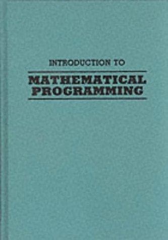 Tapa de Introduction to mathematical programming