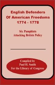 Tapa de English Defenders of American Freedoms 1774 - 1778
