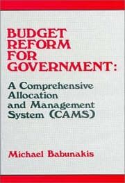 Tapa de Budget reform for government
